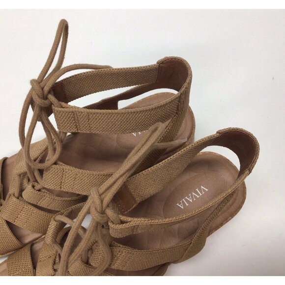 Vivaia Heidi Wedge Sandals Shoes Almond Toe Size 42 US 10.5 Cork Heels - Picture 2 of 11